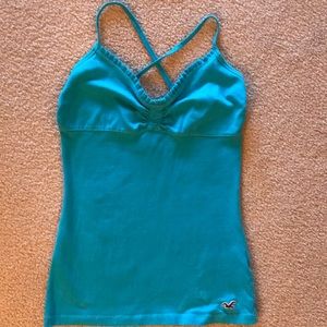 Hollister light blue racer-back tank top 😍 Sz Sm
